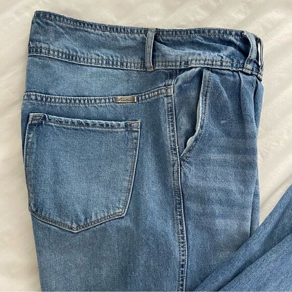 Kancan High Waist Relaxed Mom Baggy Jeans Distressed Straight Leg - Picture 10 of 13